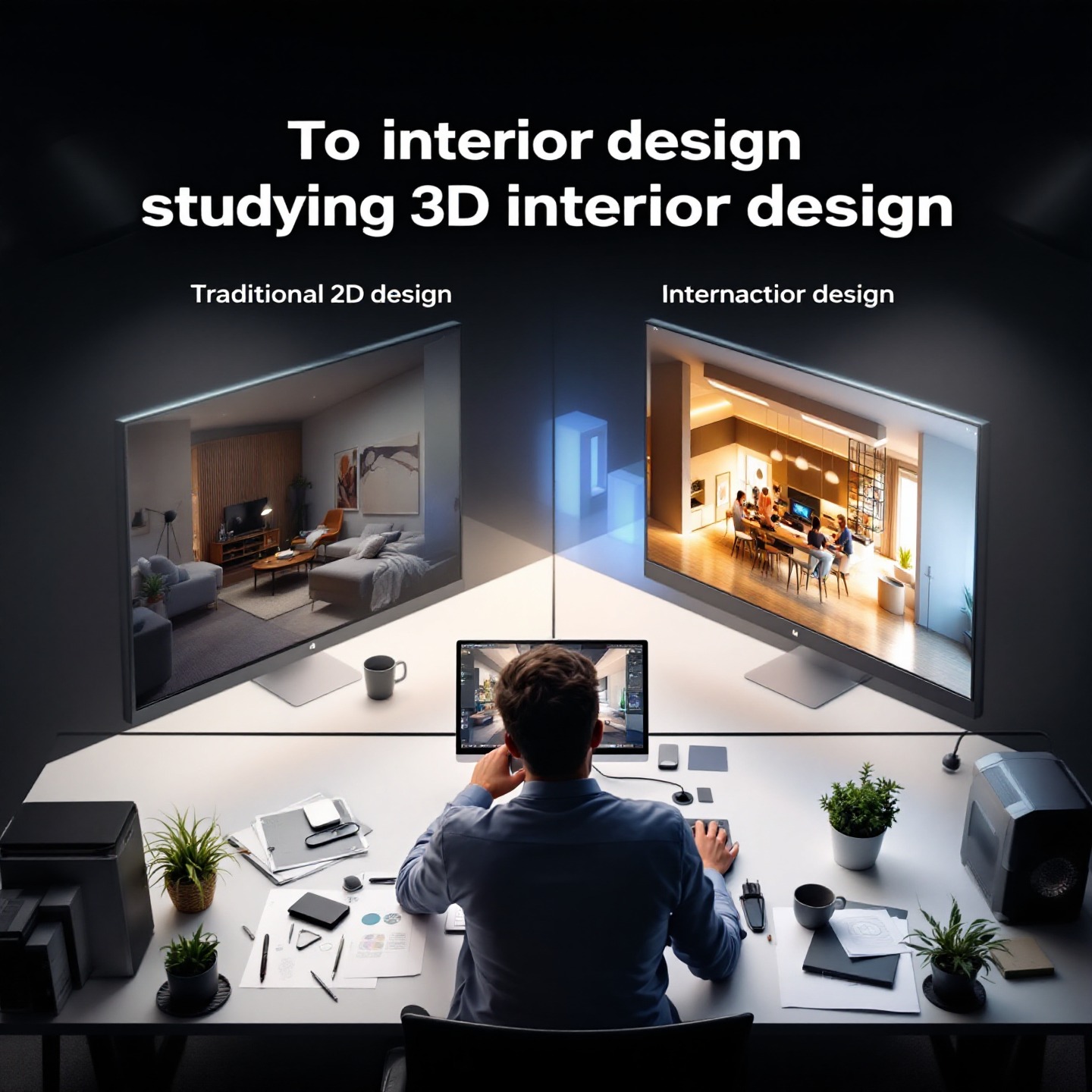 Gráfico comparativo que explica por qué estudiar diseño 3D interiorismo es una mejor opción, máster en diseño 3D interiorismo